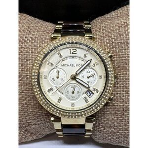 Michael Kors Parker MK5688 Women's Gold Tortoise Analog Dial Quartz Watch JNA229